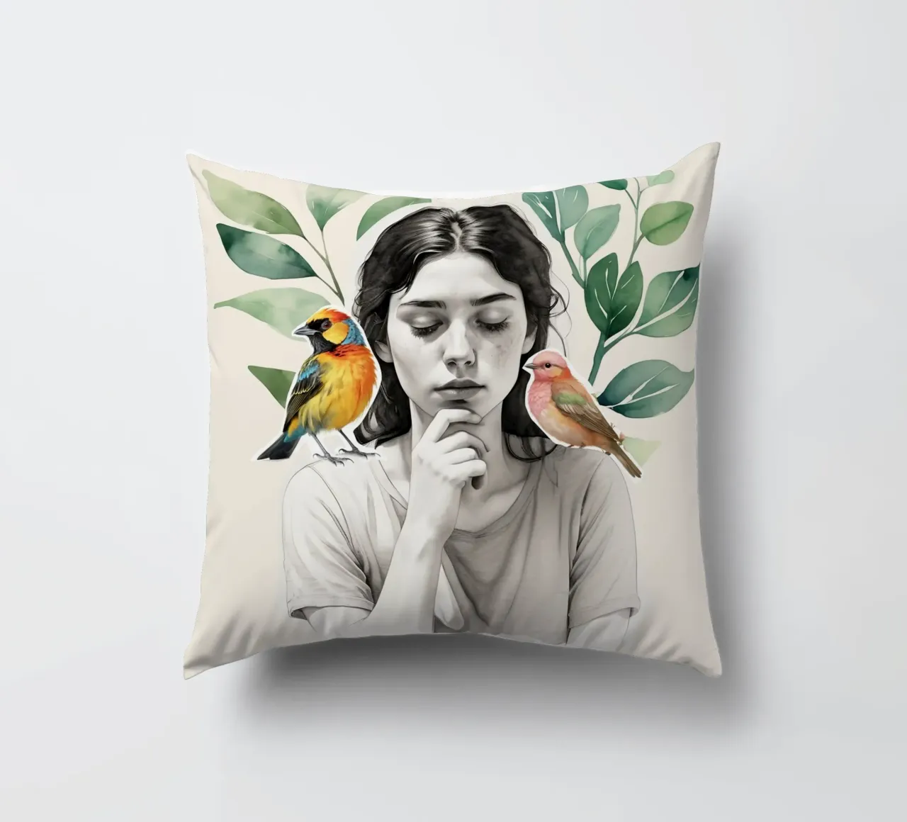 In Harmony with Nature cuscino da Indigo Rain