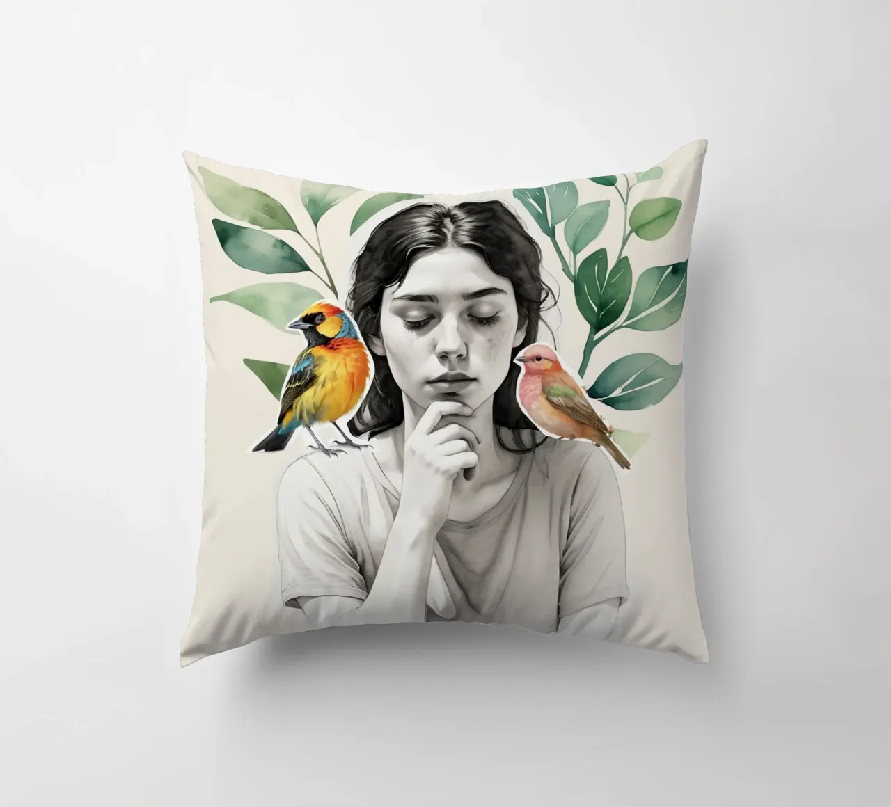In Harmony with Nature cuscino da Indigo Rain