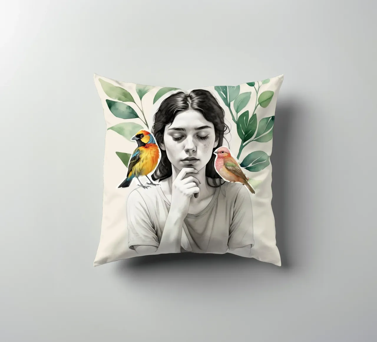 In Harmony with Nature cuscino da Indigo Rain