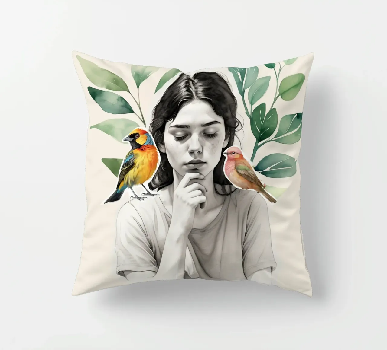 In Harmony with Nature cuscino da Indigo Rain