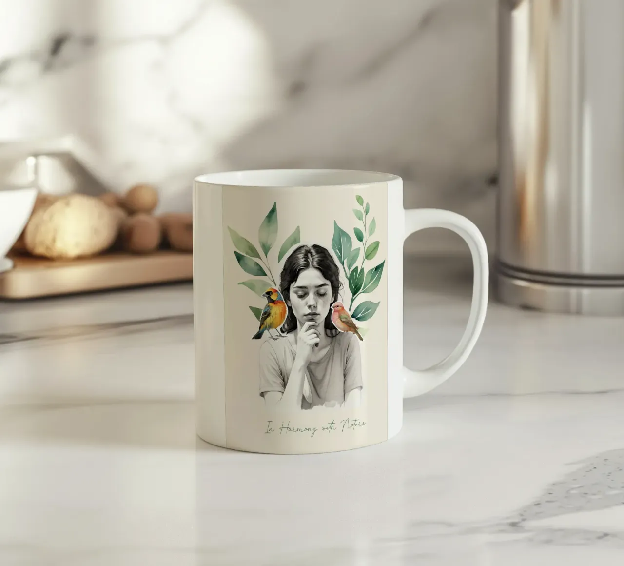 In Harmony with Nature tazza in ceramica da Indigo Rain