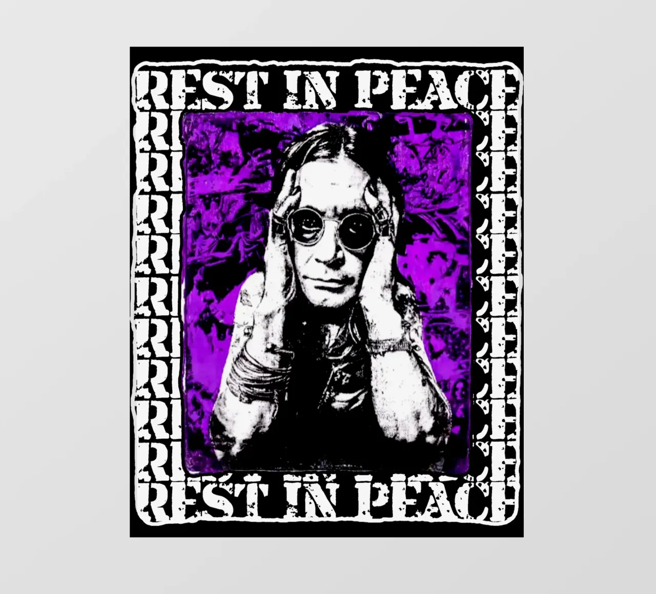 Maglietta classica Rest In Peace OZ telo in pvc da mannys_artt