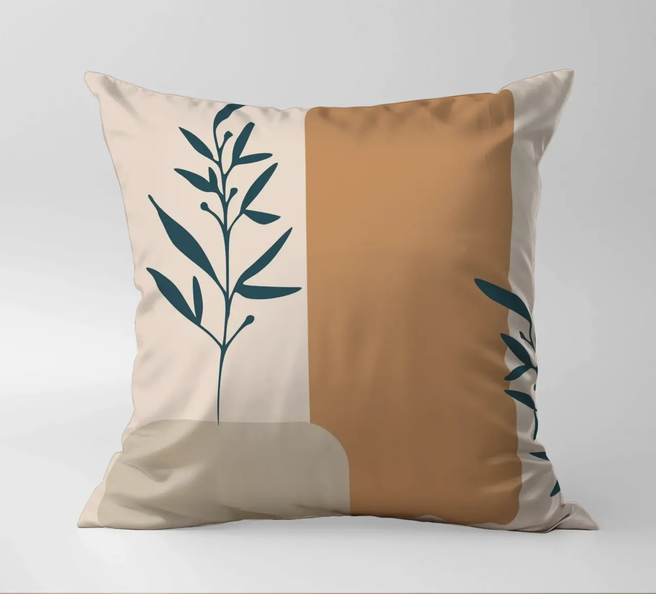 branch with boho leaves cuscino da vintageshop