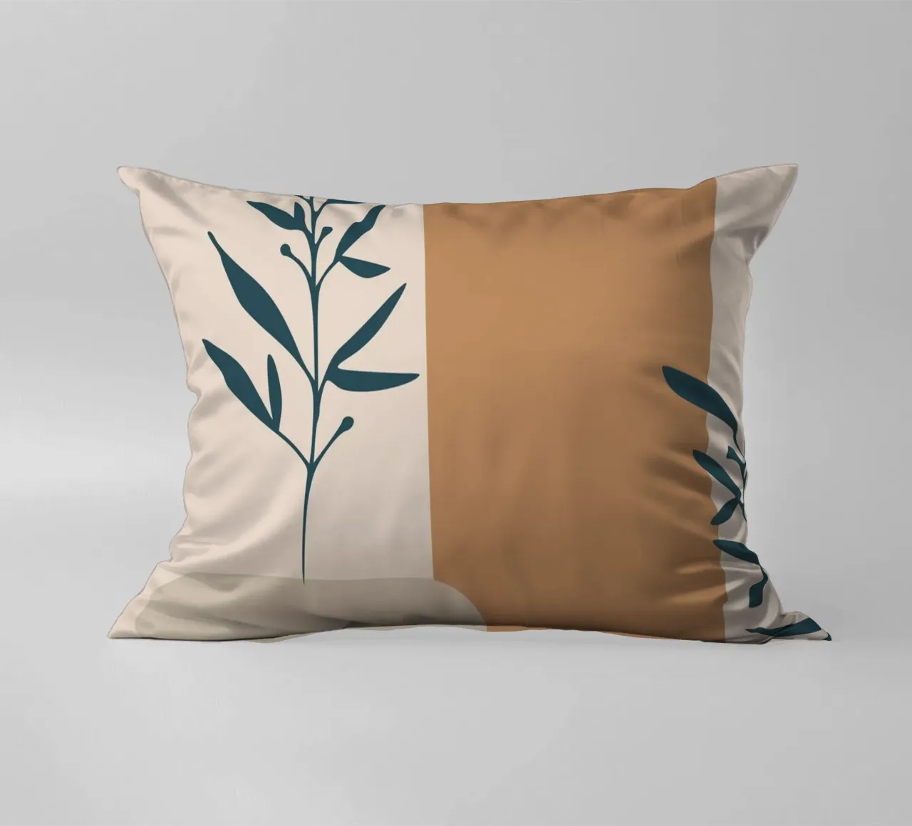 branch with boho leaves cuscino da vintageshop