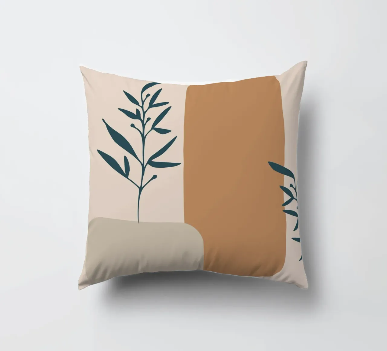 branch with boho leaves cuscino da vintageshop