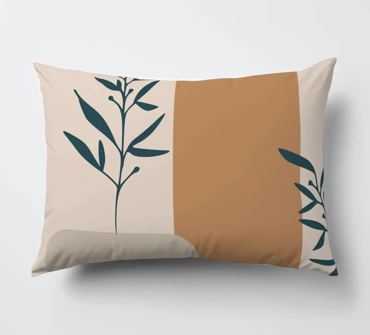 branch with boho leaves cuscino da vintageshop
