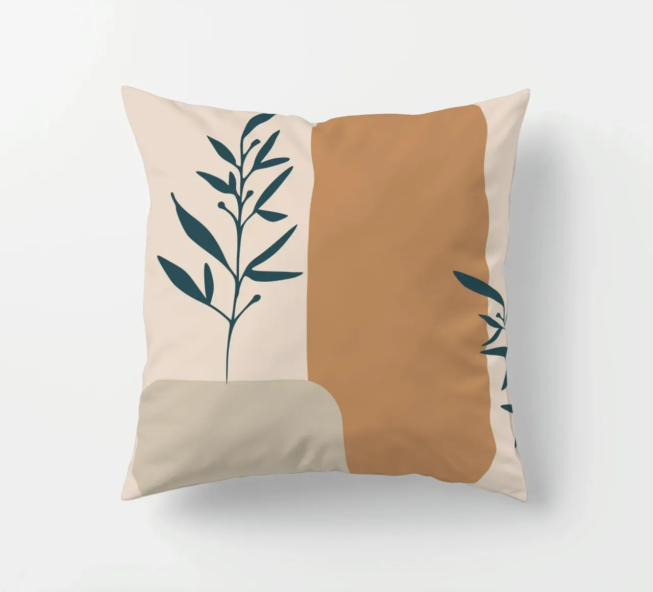 branch with boho leaves cuscino da vintageshop