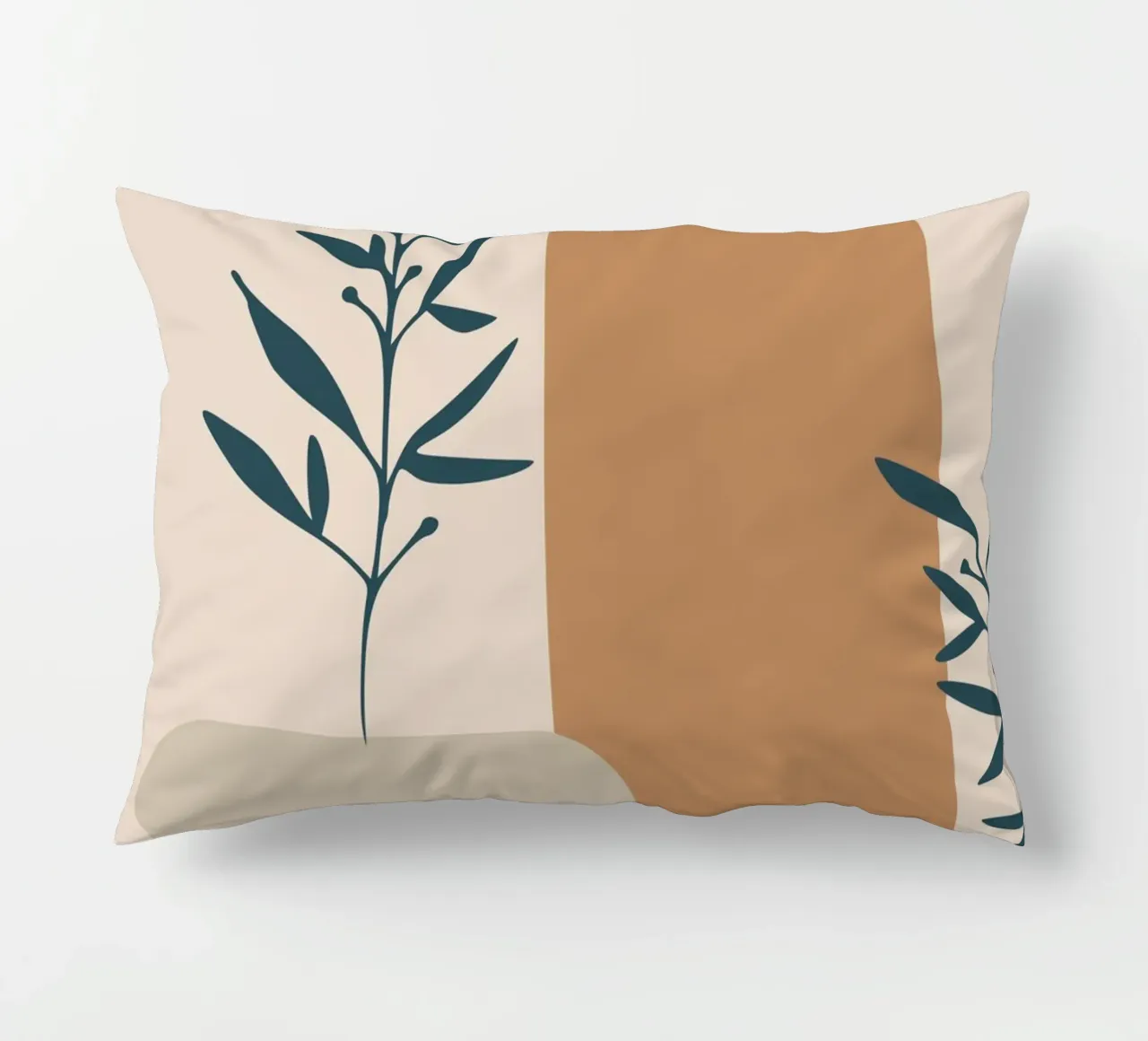 branch with boho leaves cuscino da vintageshop