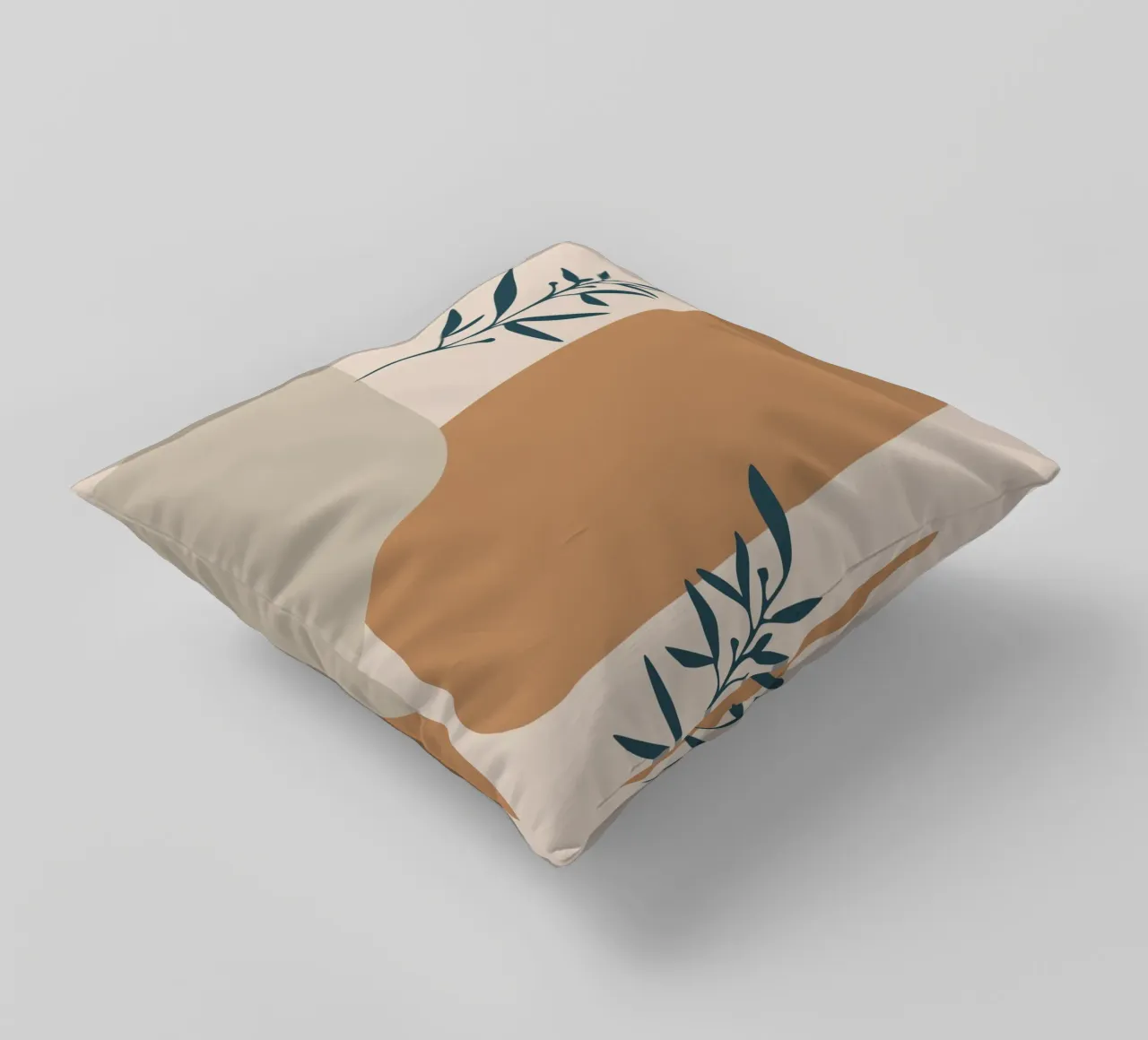 branch with boho leaves cuscino da vintageshop