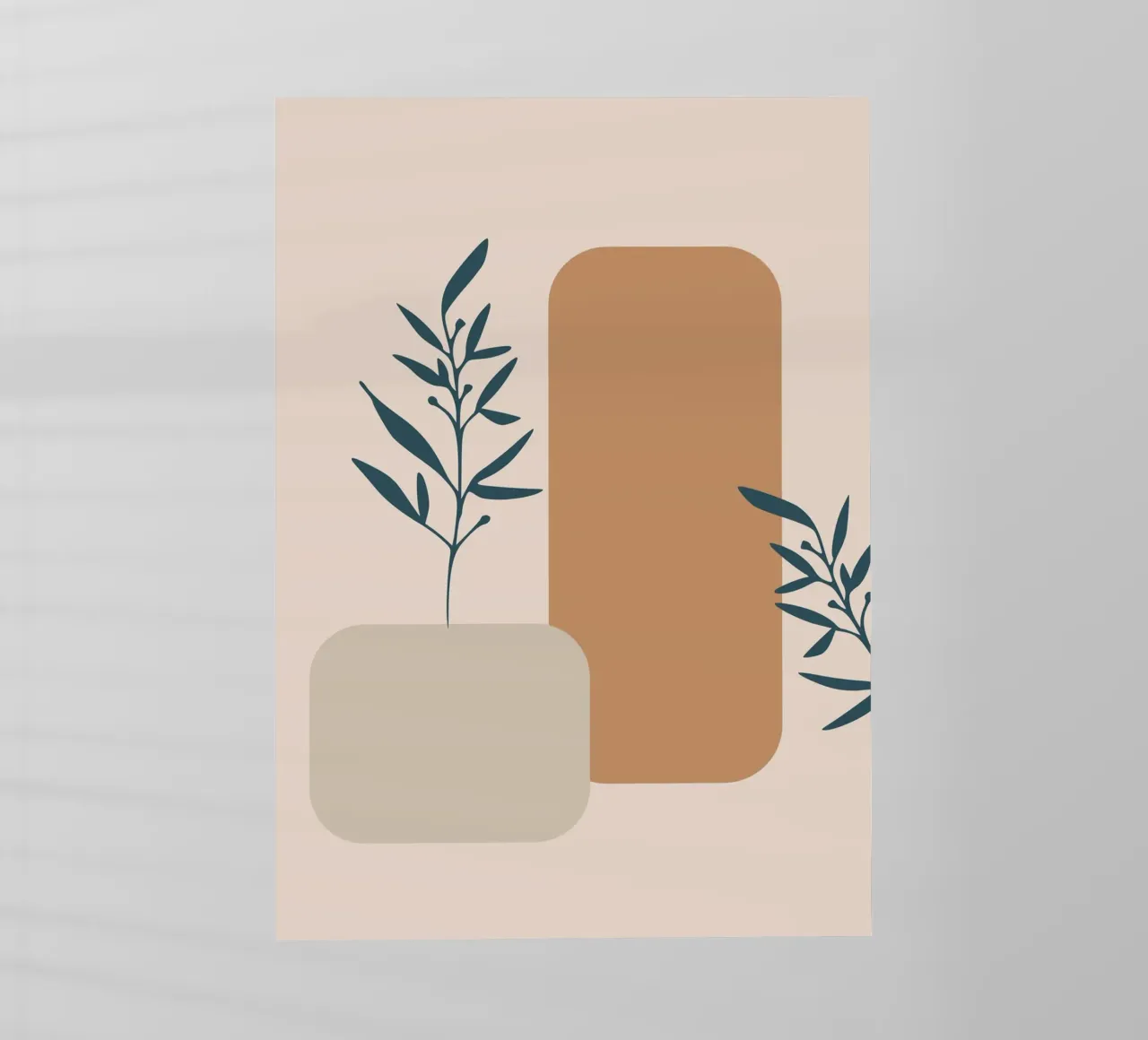 branch with boho leaves pellicola backlit da vintageshop