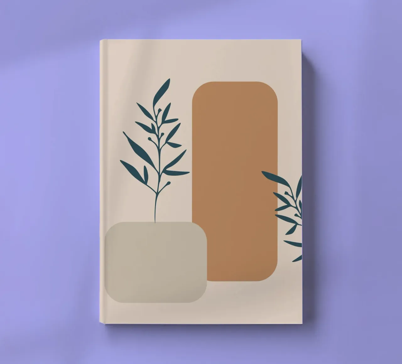 branch with boho leaves notebook by vintageshop