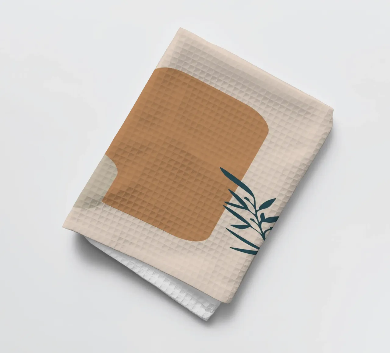 branch with boho leaves canovaccio da cucina da vintageshop