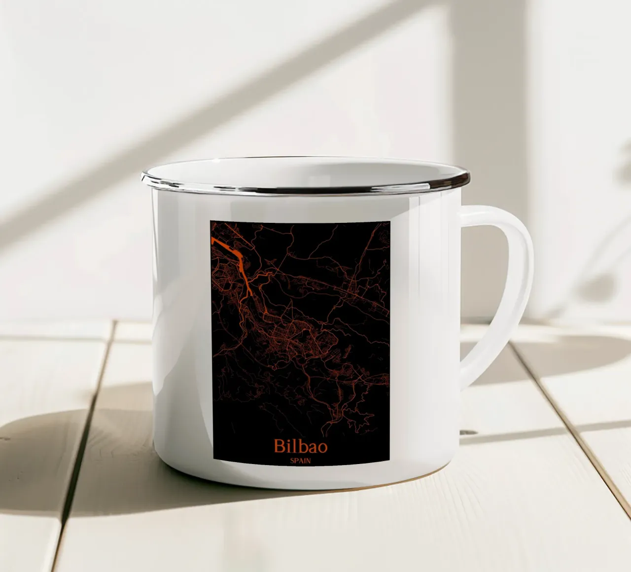 Bilbao tazza in smalto da MiMap