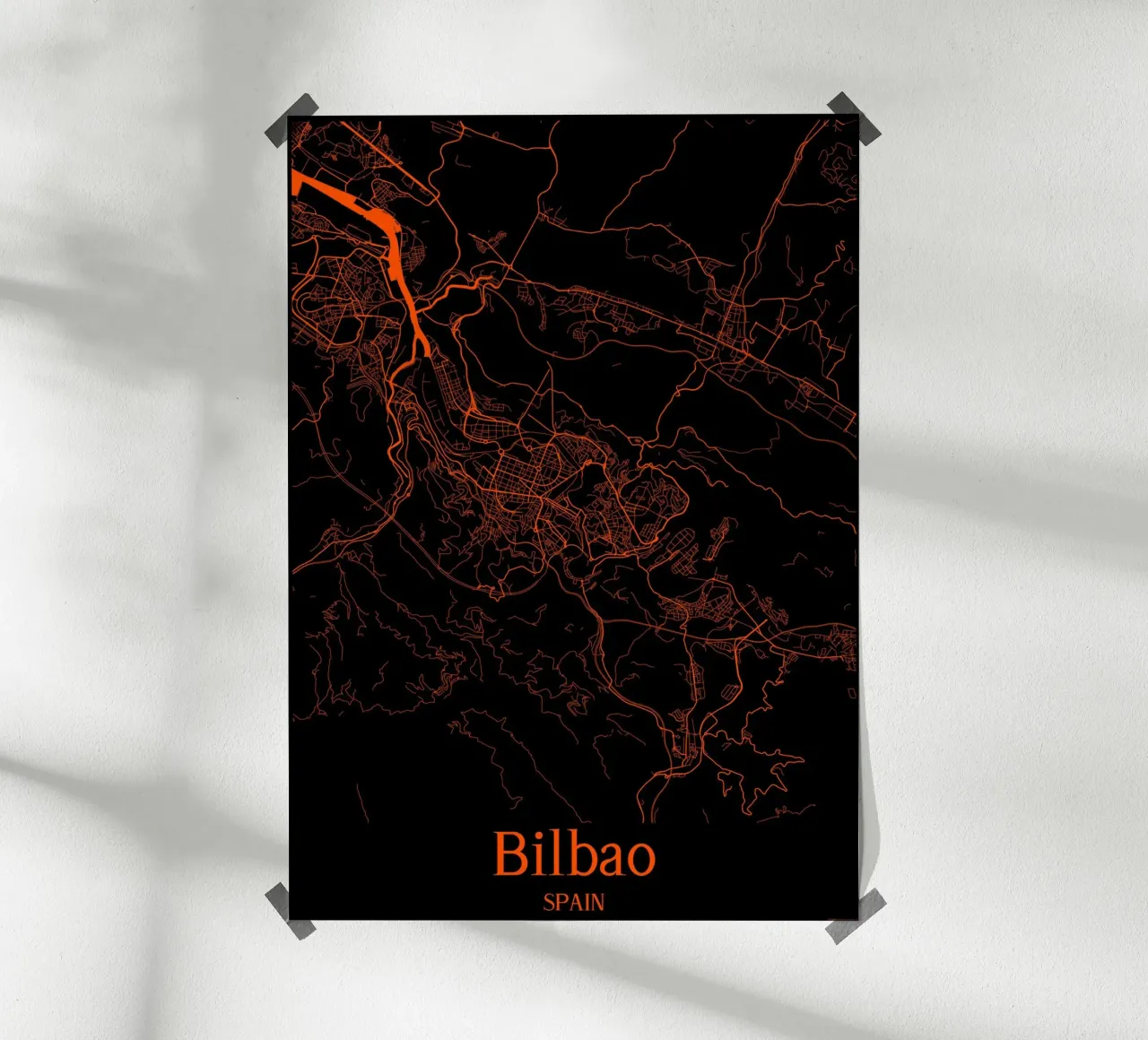 Bilbao poster con telaio in plastica da MiMap