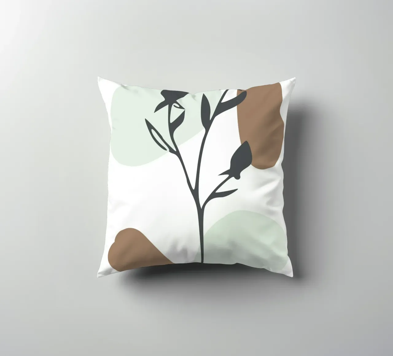 dry branch with leaves cuscino da vintageshop