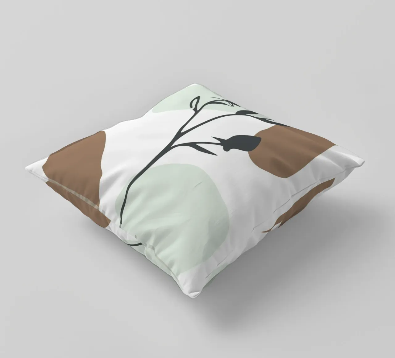dry branch with leaves cuscino da vintageshop