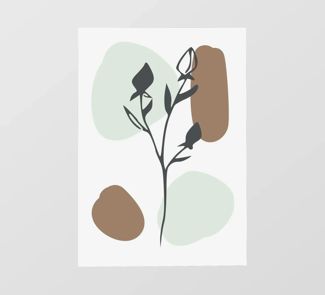 dry branch with leaves telo in pvc da vintageshop