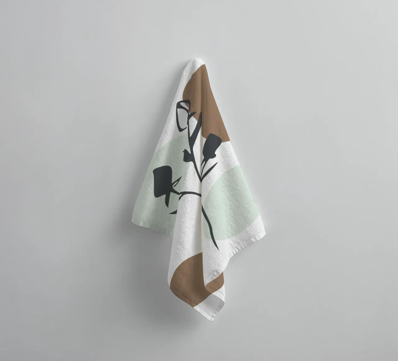 dry branch with leaves asciugamano da bagno da vintageshop