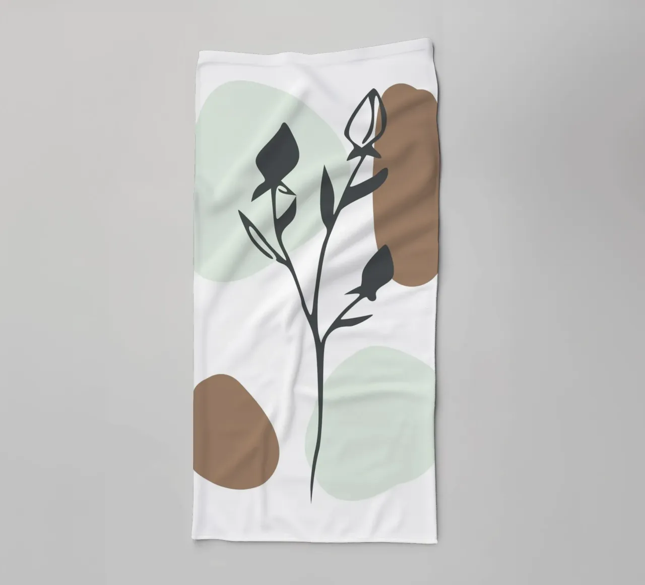 dry branch with leaves asciugamano da bagno da vintageshop