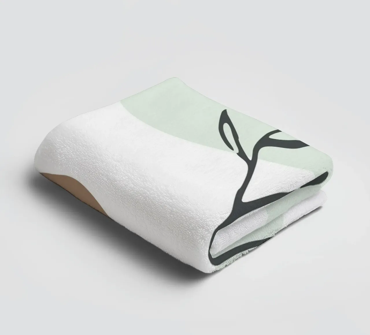 dry branch with leaves asciugamano da bagno da vintageshop
