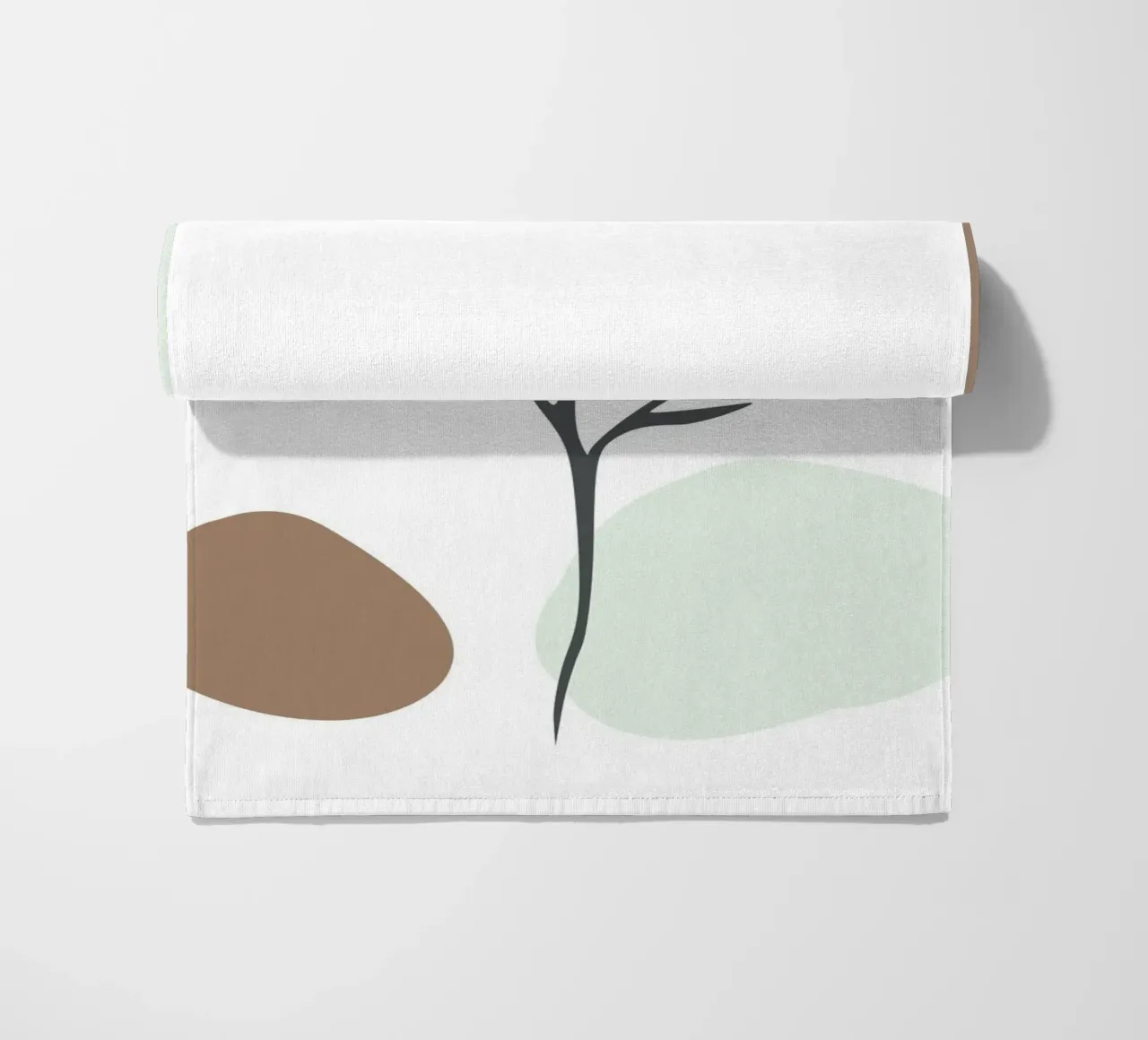 dry branch with leaves telo mare da vintageshop