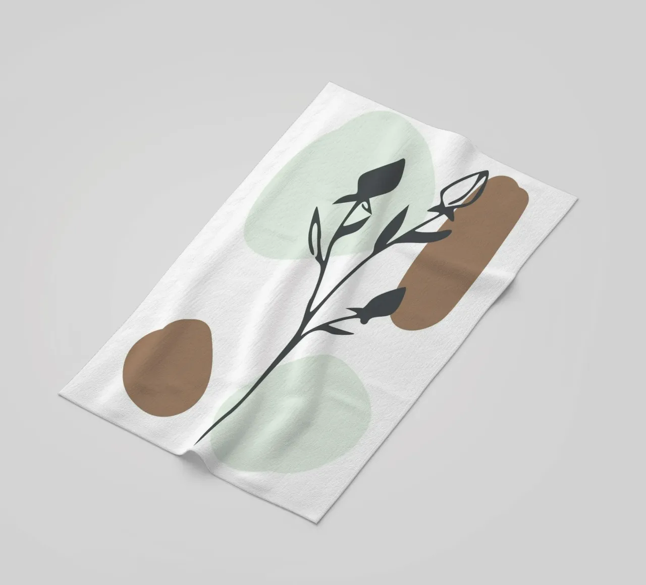 dry branch with leaves telo mare da vintageshop
