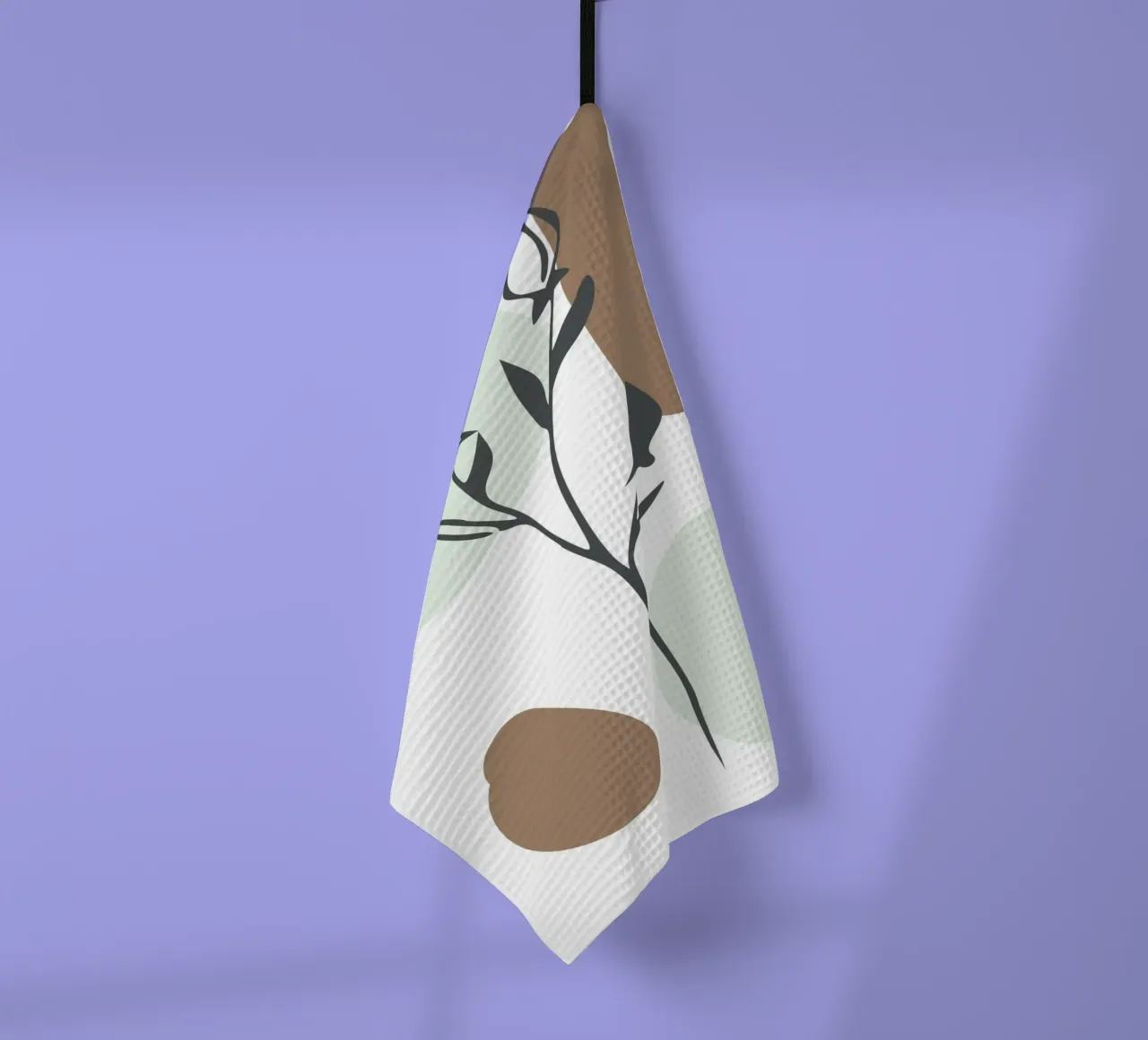 dry branch with leaves canovaccio da cucina da vintageshop