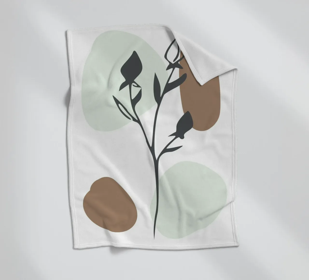 dry branch with leaves coperta in pile da vintageshop