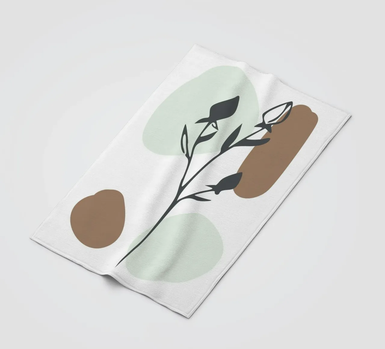 dry branch with leaves coperta in pile da vintageshop
