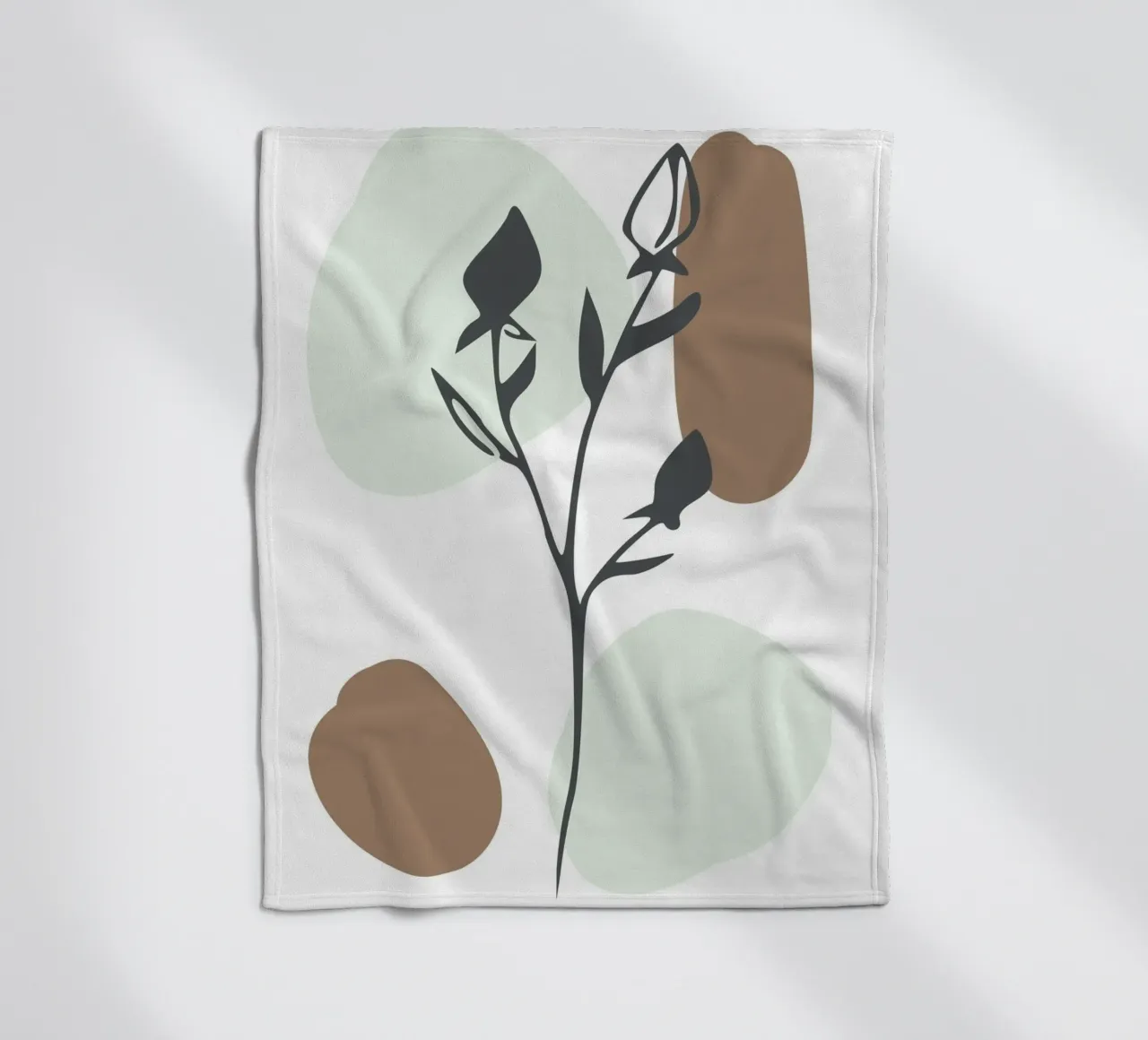 dry branch with leaves coperta in pile da vintageshop