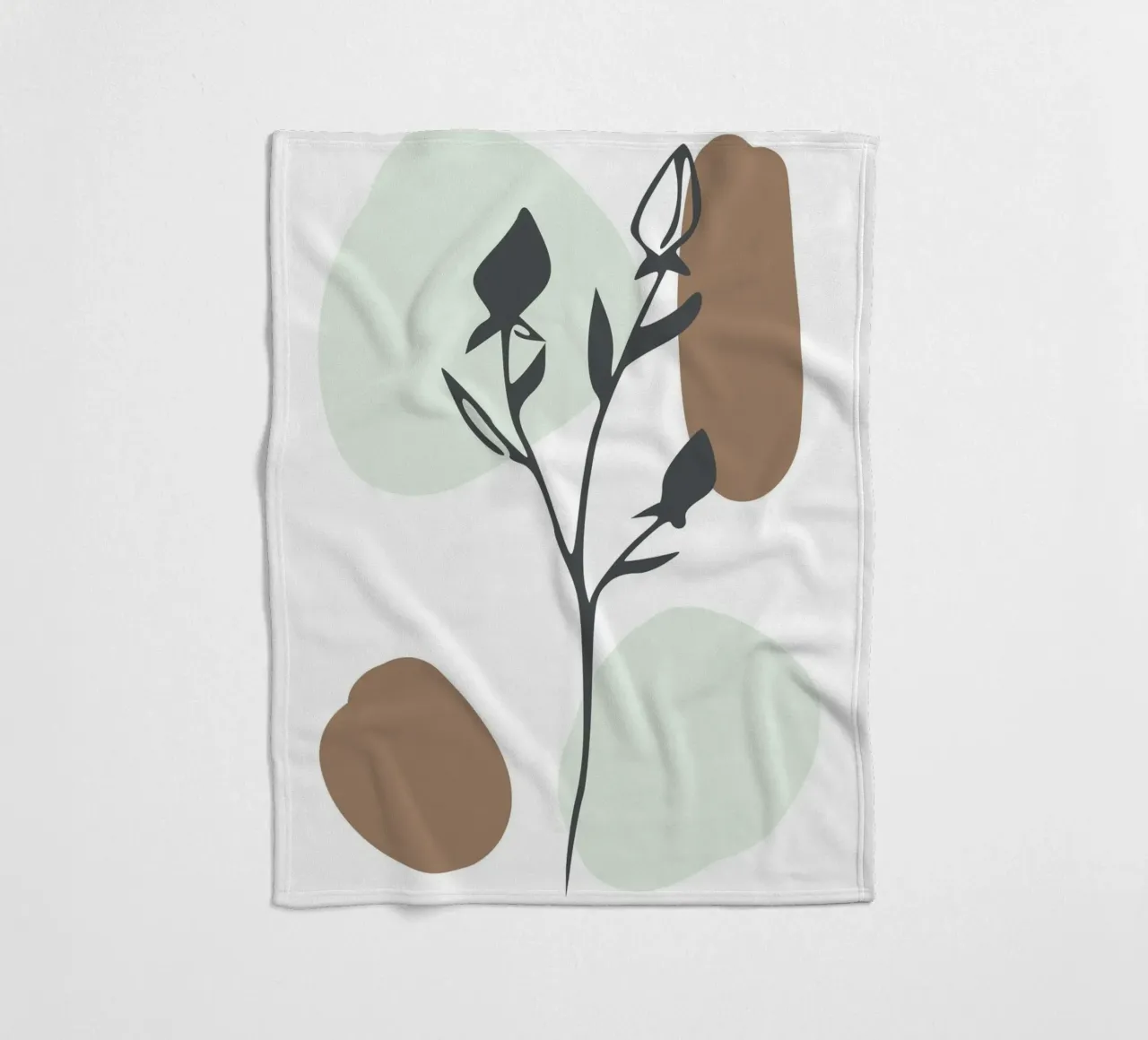 dry branch with leaves coperta in pile da vintageshop