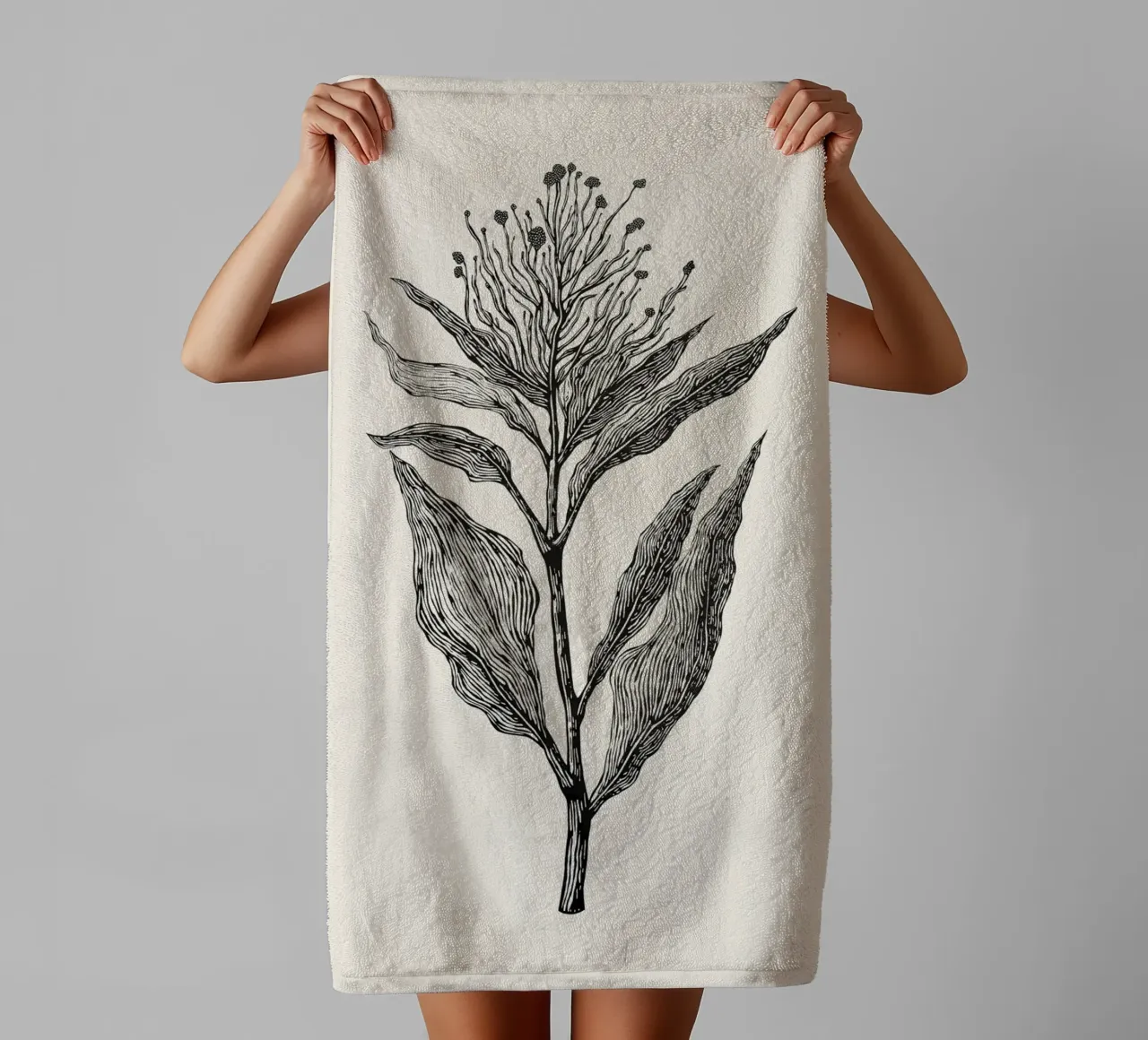 Botanical Poster asciugamano da bagno da Indigo Rain