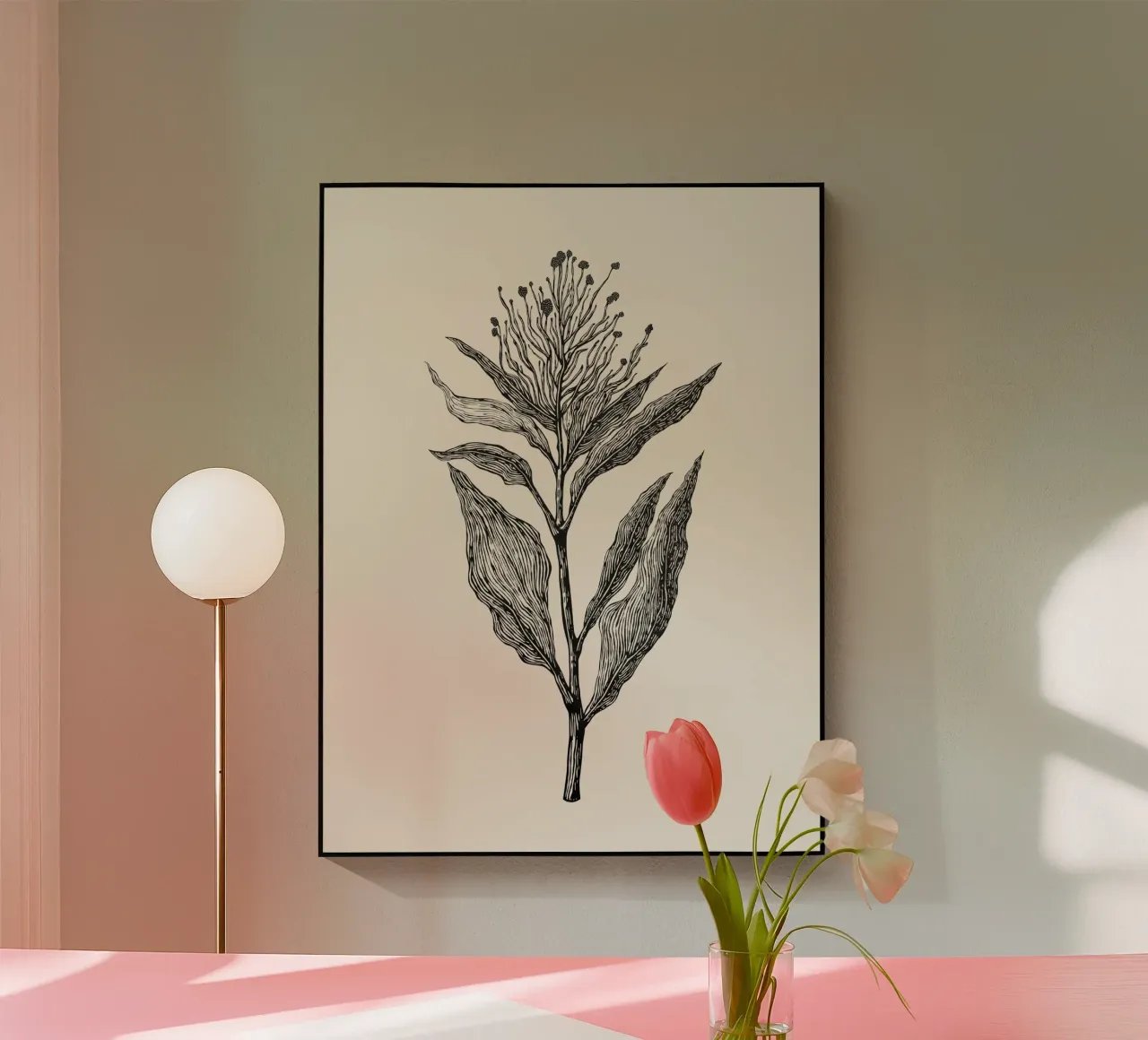 Botanical Poster plexiglass da Indigo Rain