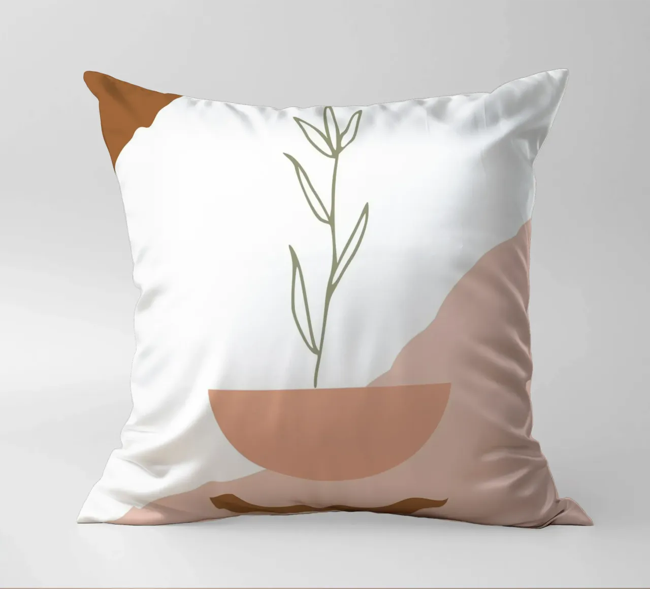 branch with minimalist leaves cuscino da vintageshop