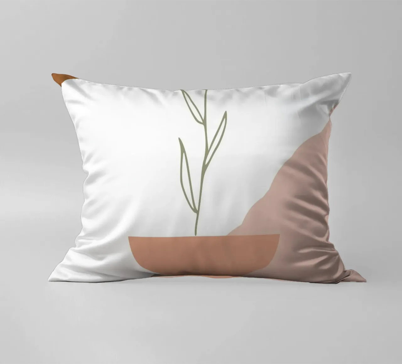 branch with minimalist leaves cuscino da vintageshop