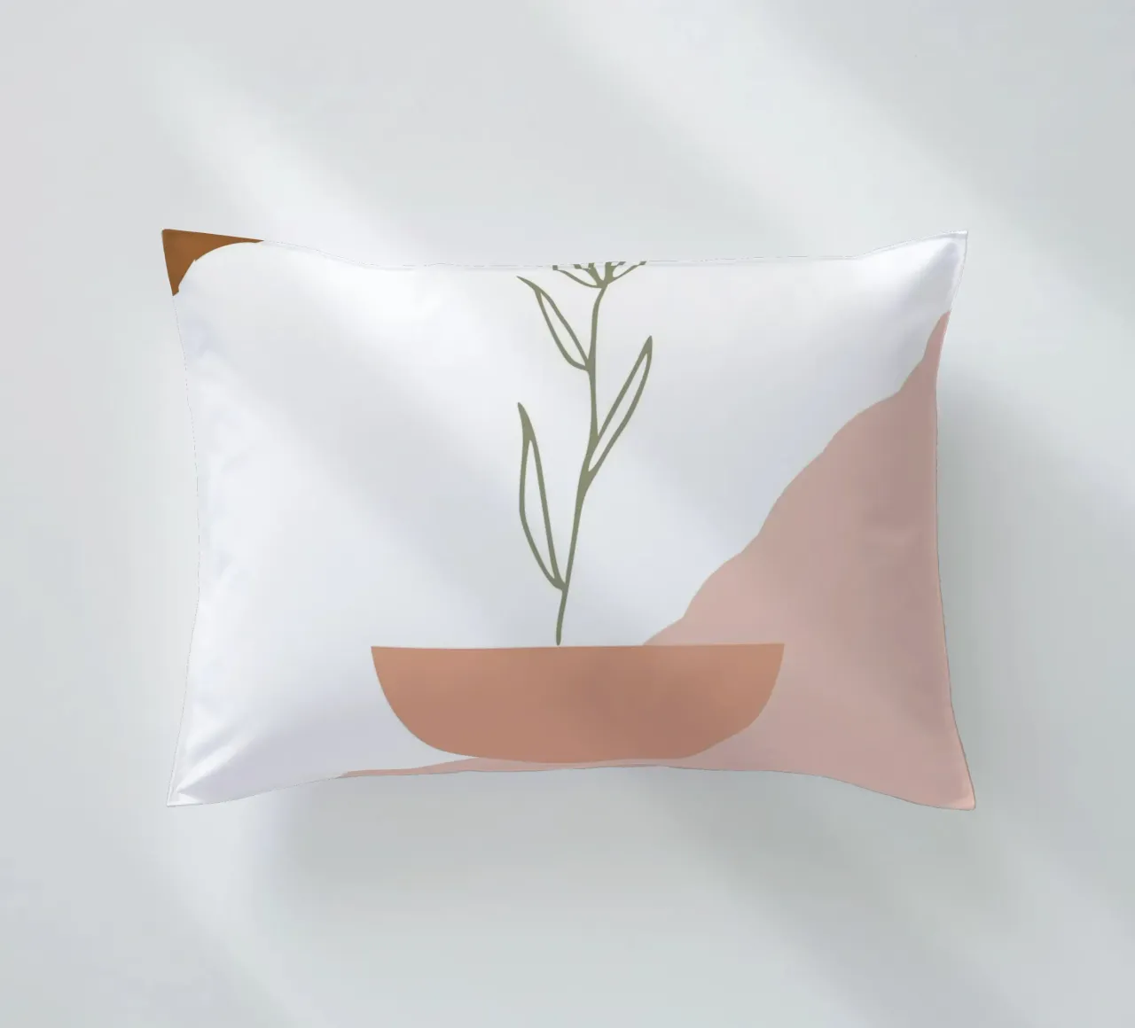 branch with minimalist leaves cuscino da vintageshop