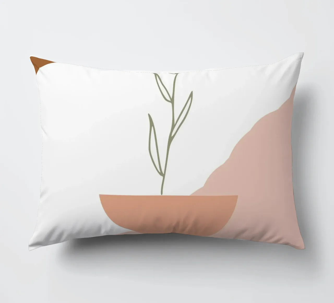 branch with minimalist leaves cuscino da vintageshop