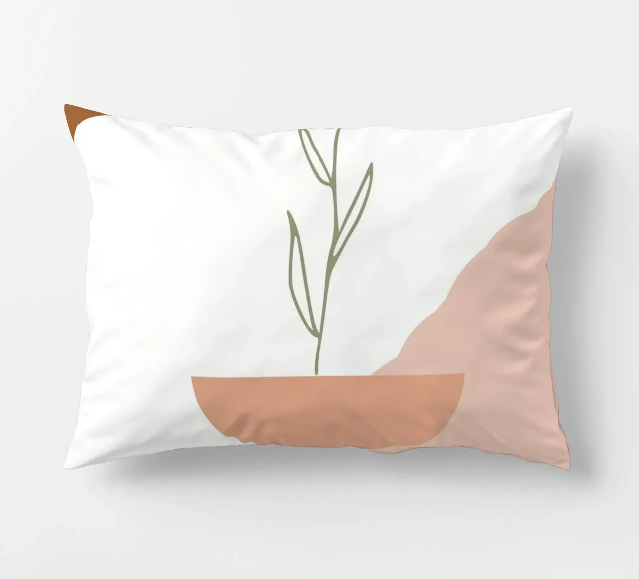 branch with minimalist leaves cuscino da vintageshop