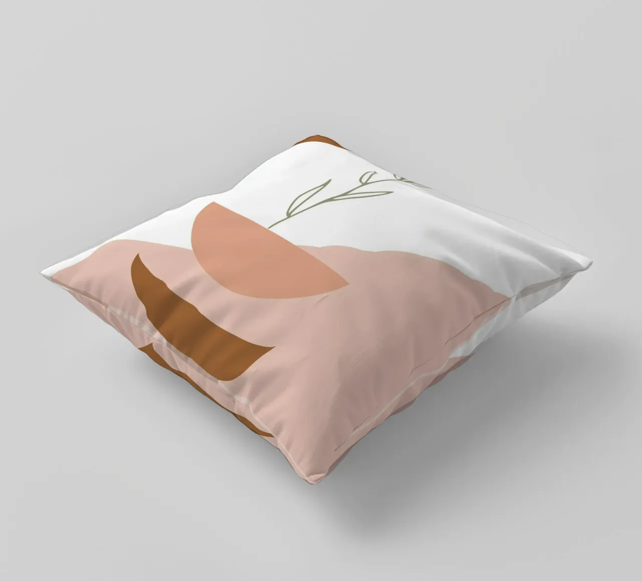 branch with minimalist leaves cuscino da vintageshop