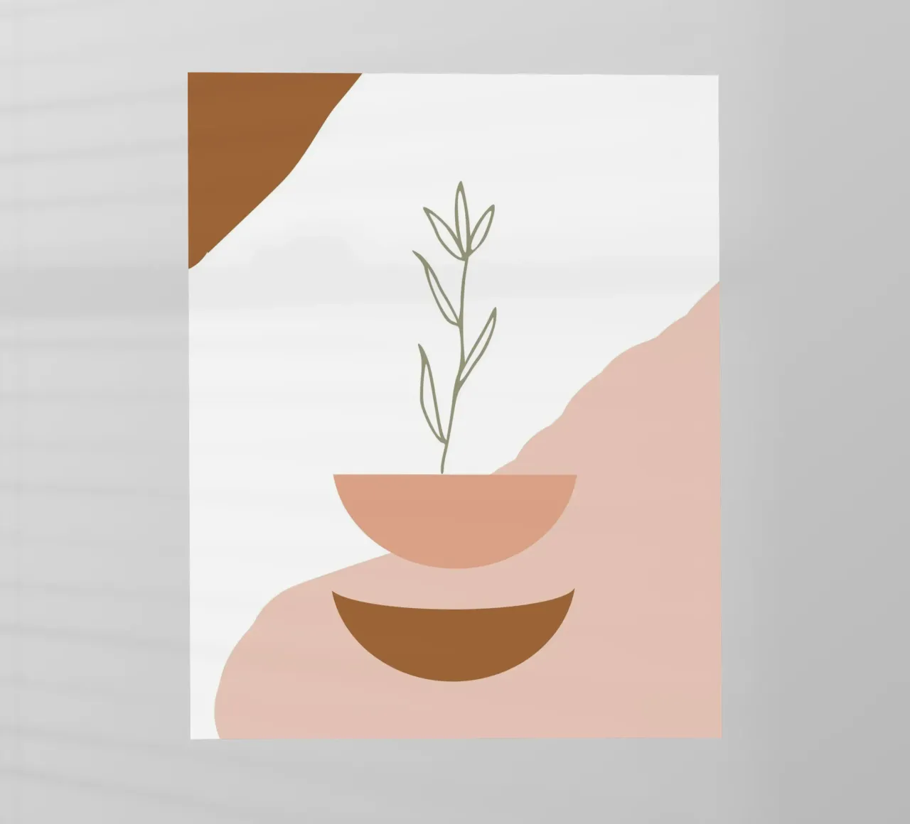 branch with minimalist leaves pellicola backlit da vintageshop