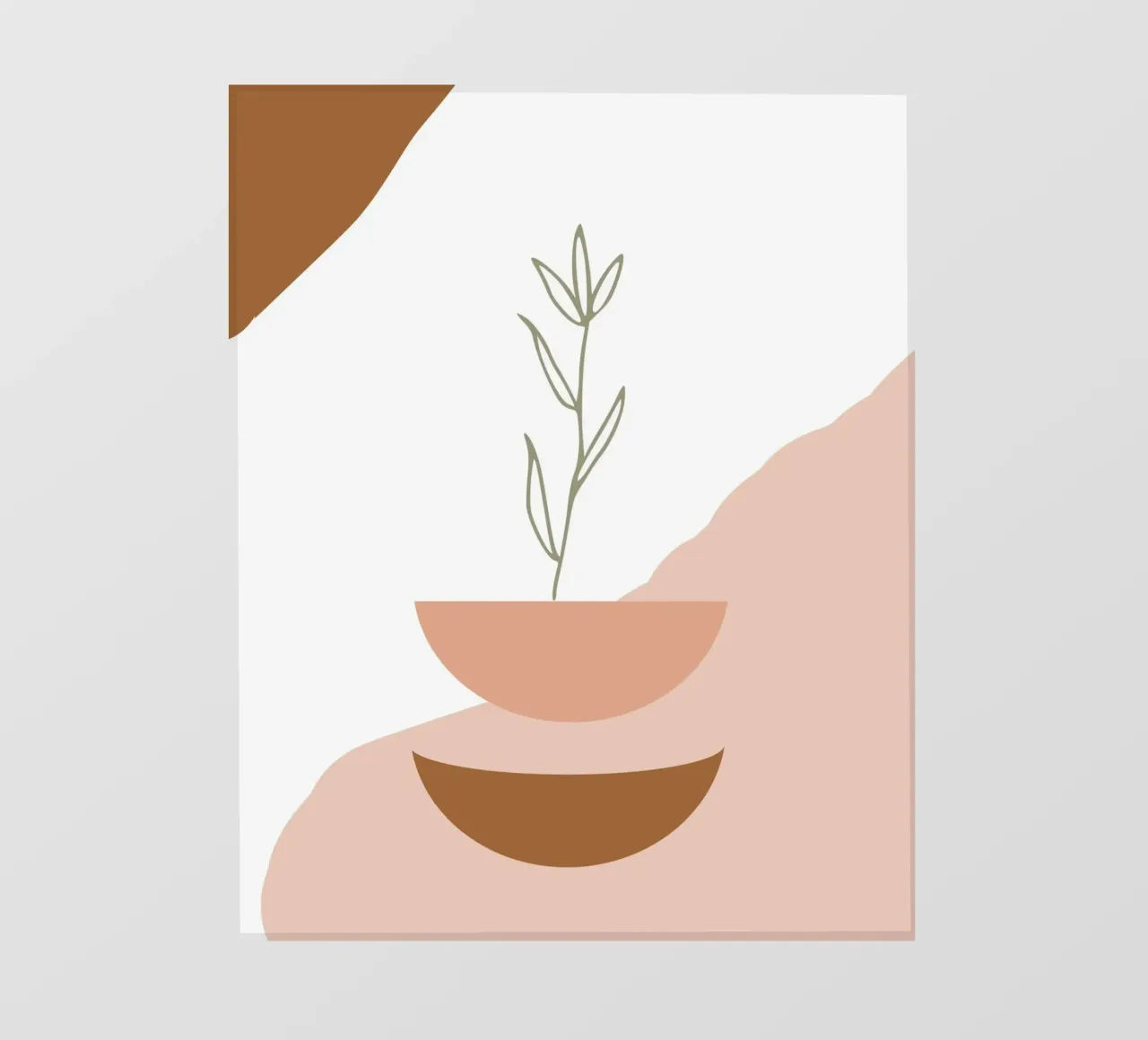 branch with minimalist leaves pellicola backlit da vintageshop