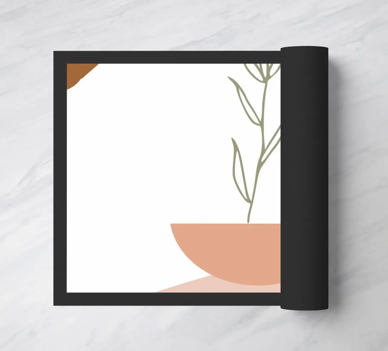 branch with minimalist leaves zerbino da vintageshop