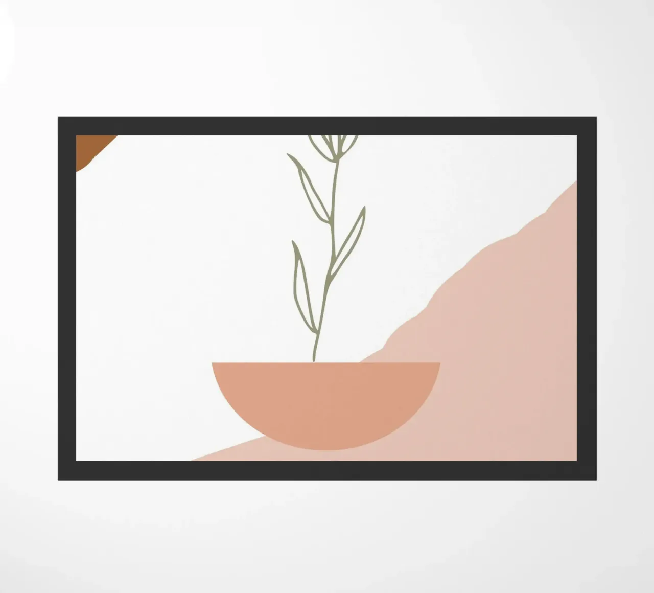 branch with minimalist leaves zerbino da vintageshop