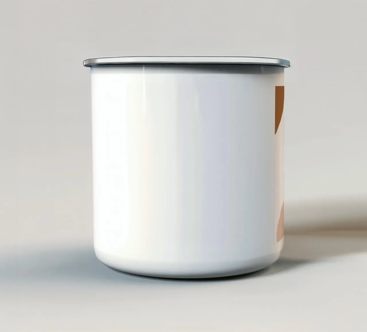 branch with minimalist leaves tazza in smalto da vintageshop