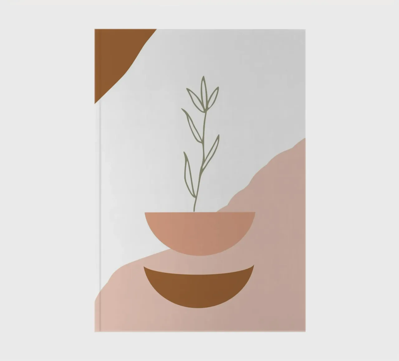 branch with minimalist leaves notebook by vintageshop