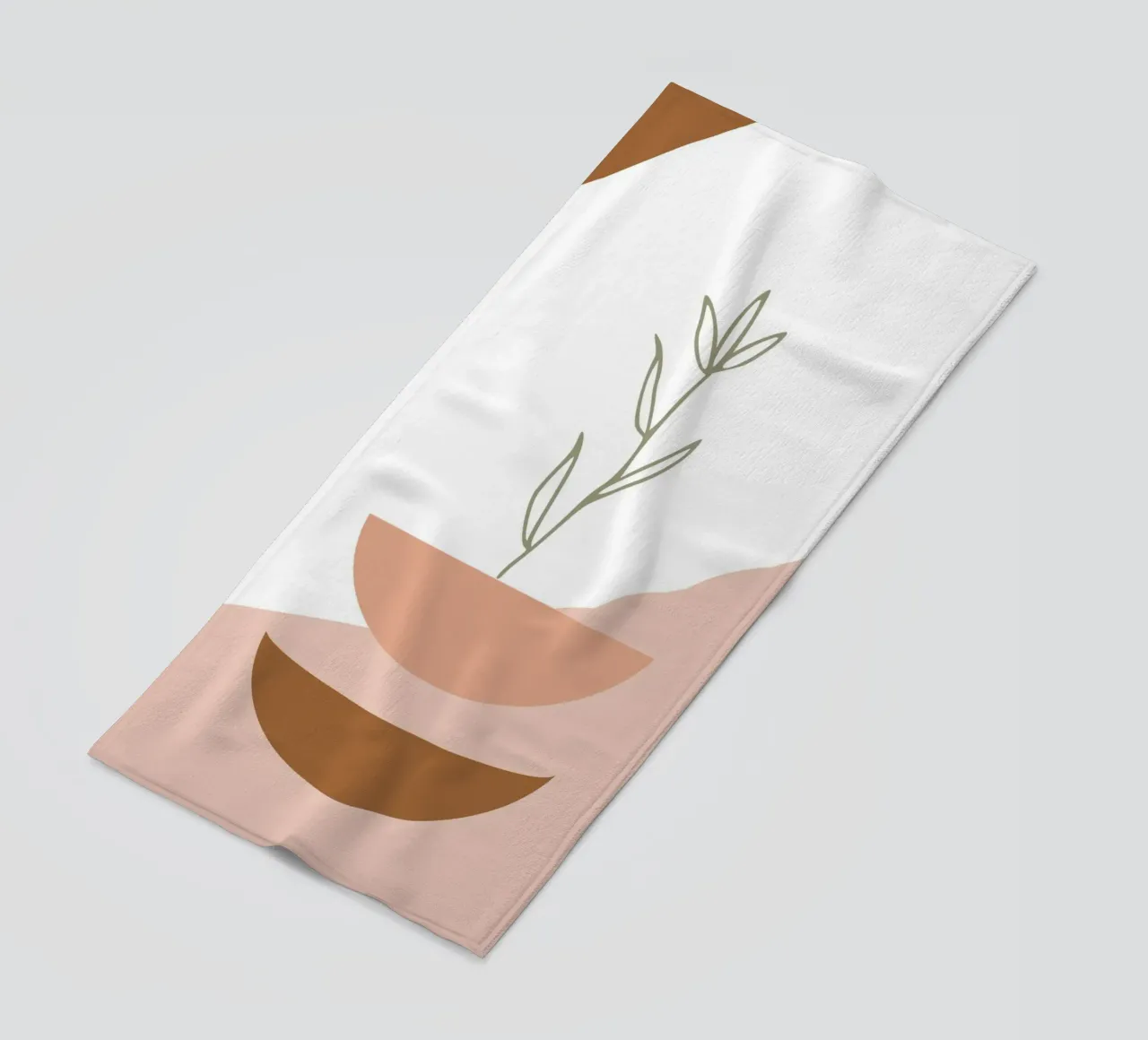 branch with minimalist leaves telo mare da vintageshop