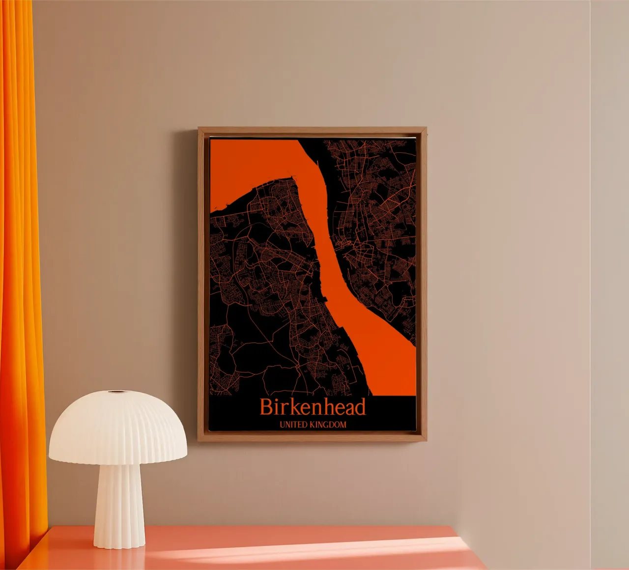 Birkenhead tela con Cornice a cassetta da MiMap