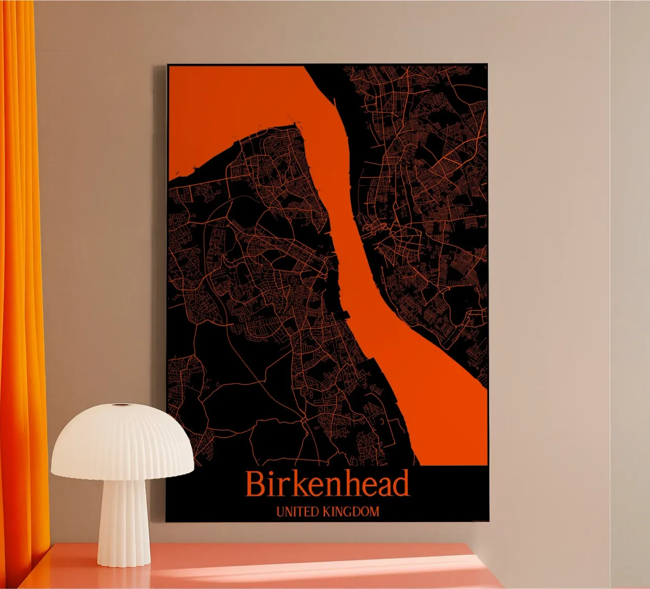 Birkenhead tela con Cornice a cassetta da MiMap