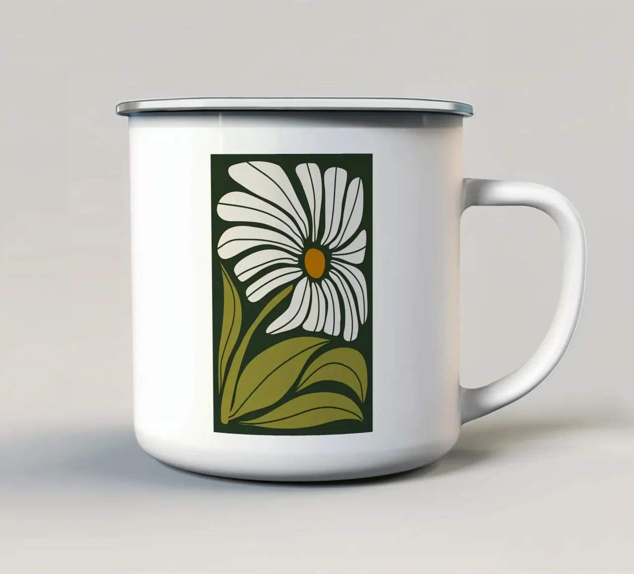 Fiore astratto groovy tazza in smalto da Jose