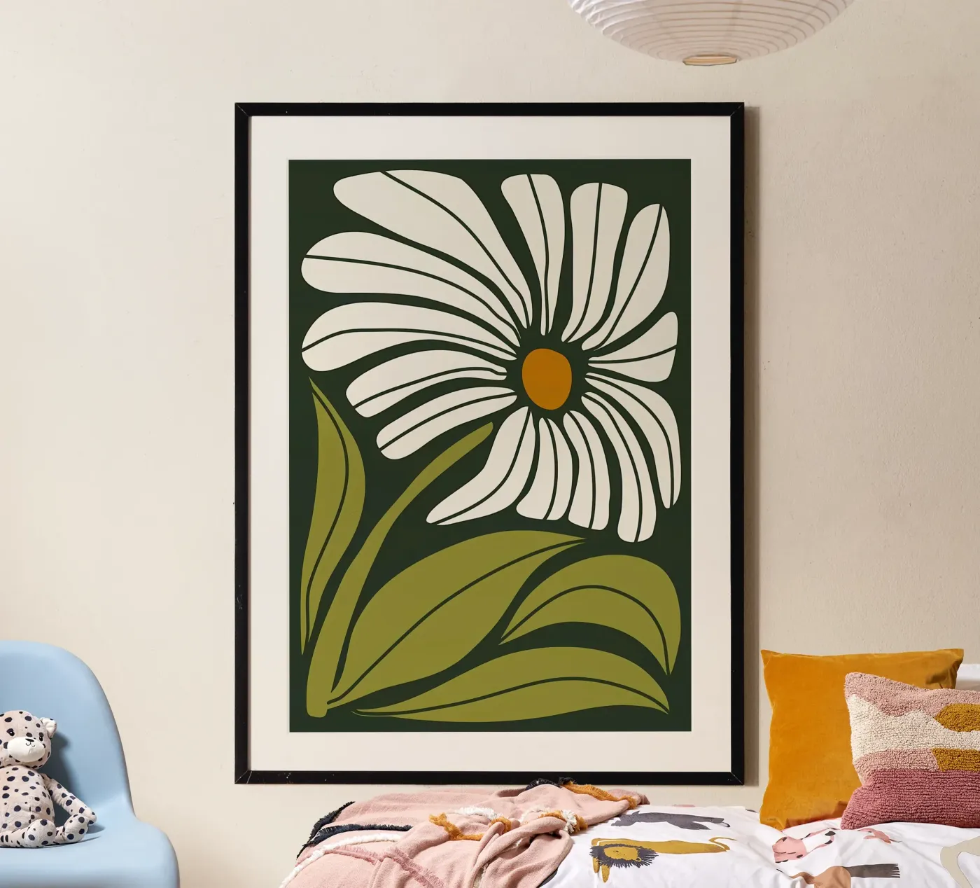 Abstracte bloem poster van Jose